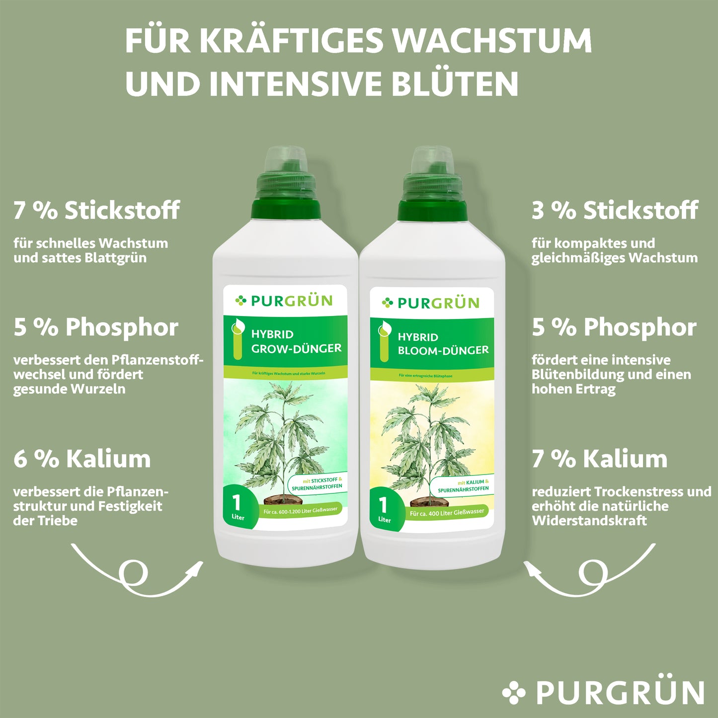 Hybrid-Dünger-Set 2 x 1 Liter