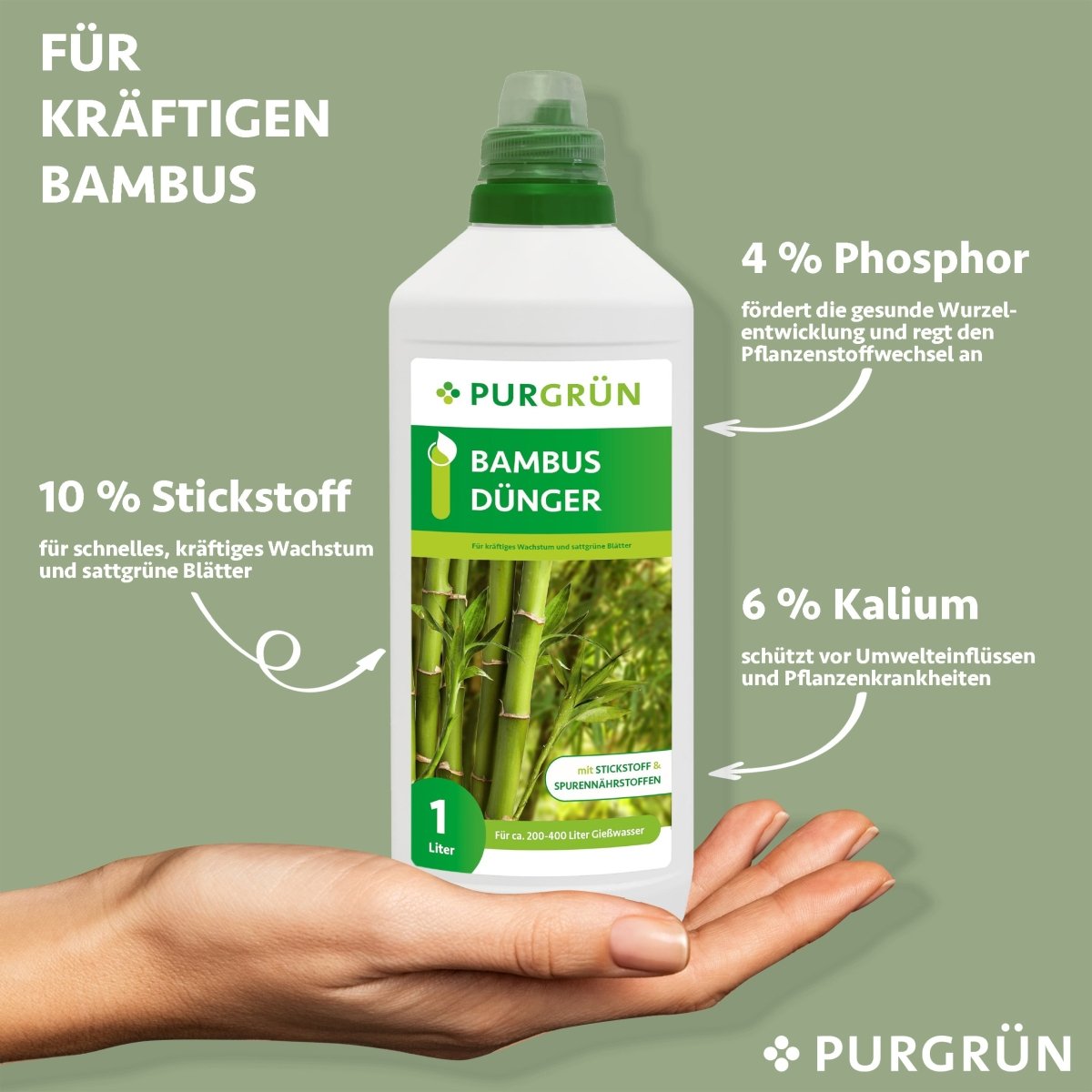 Bambusdünger 1 Liter - Purgrün