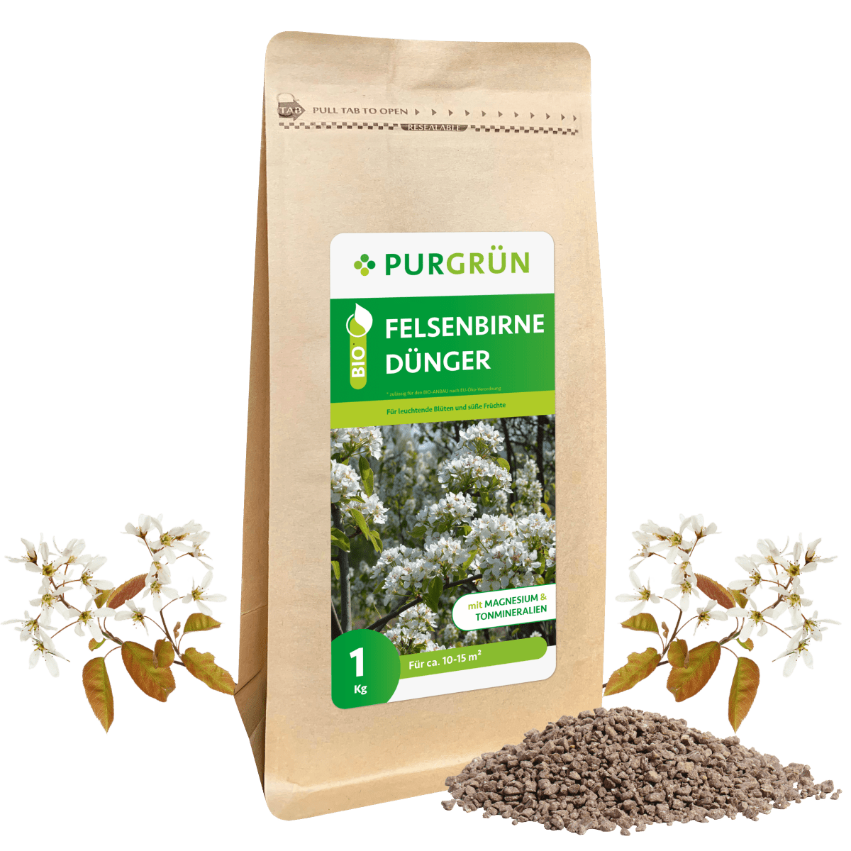 Bio-Felsenbirne-Dünger 1 kg - Purgrün