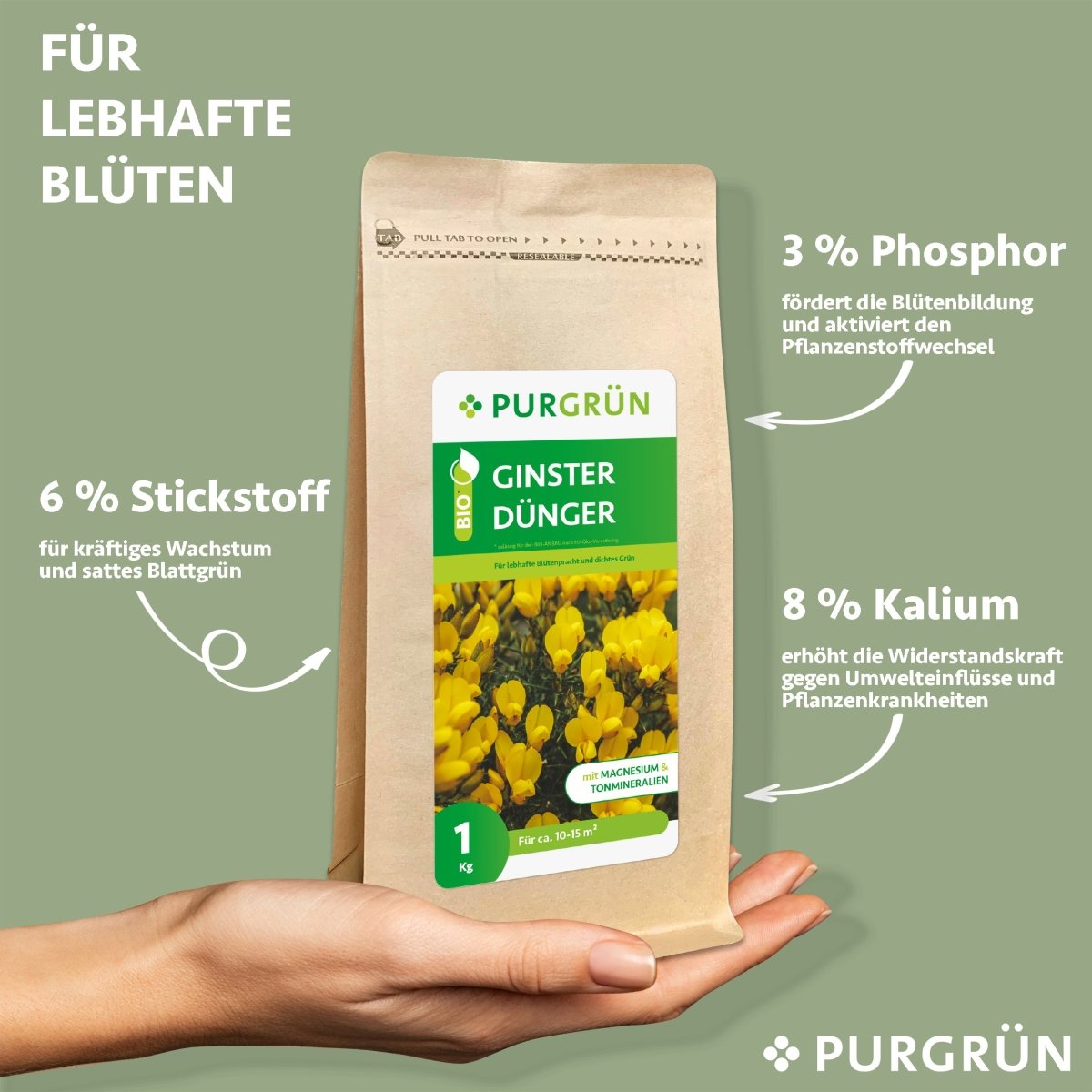 Bio-Ginsterdünger 1 kg - Purgrün