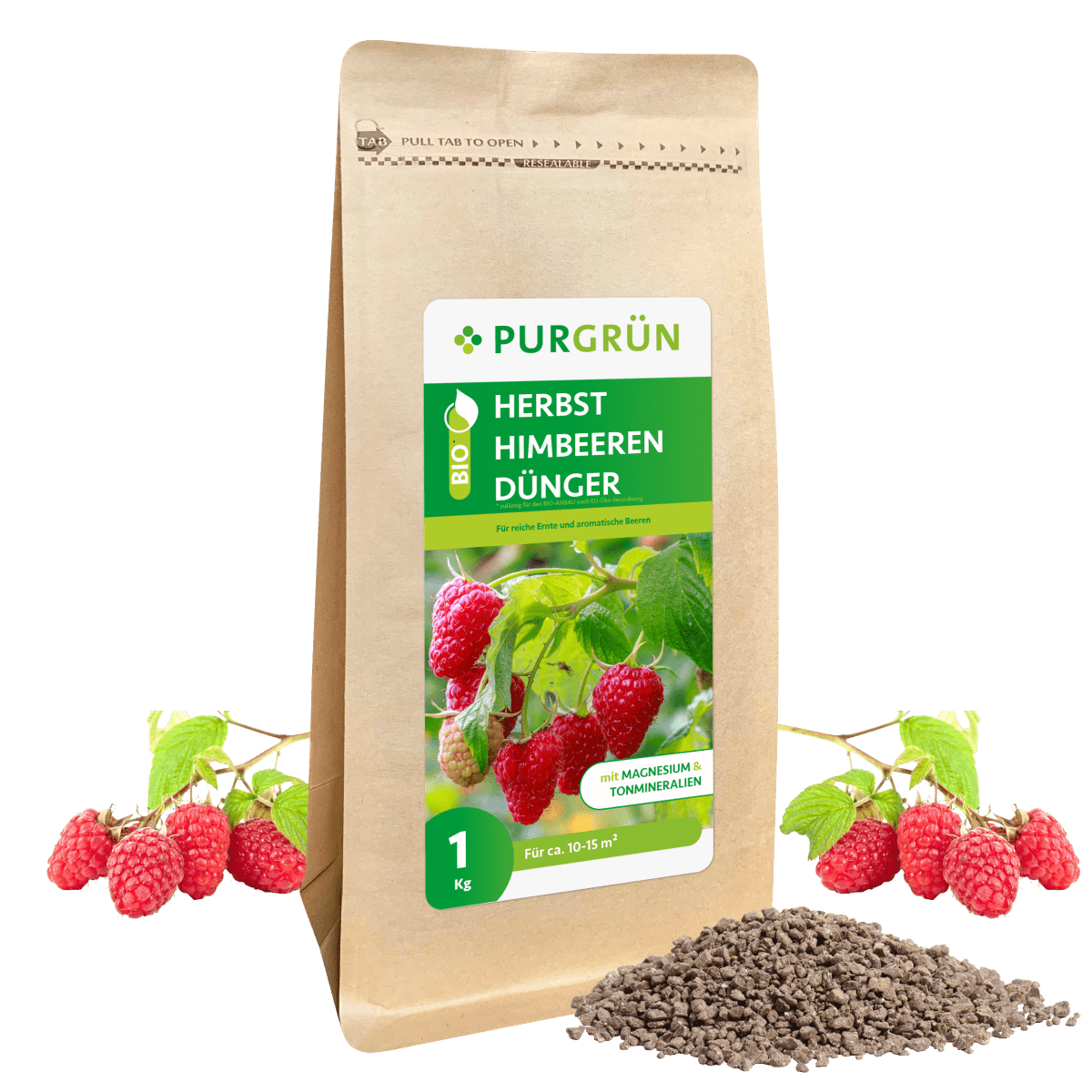 Bio-Herbsthimbeeren-Dünger 1 kg - Purgrün