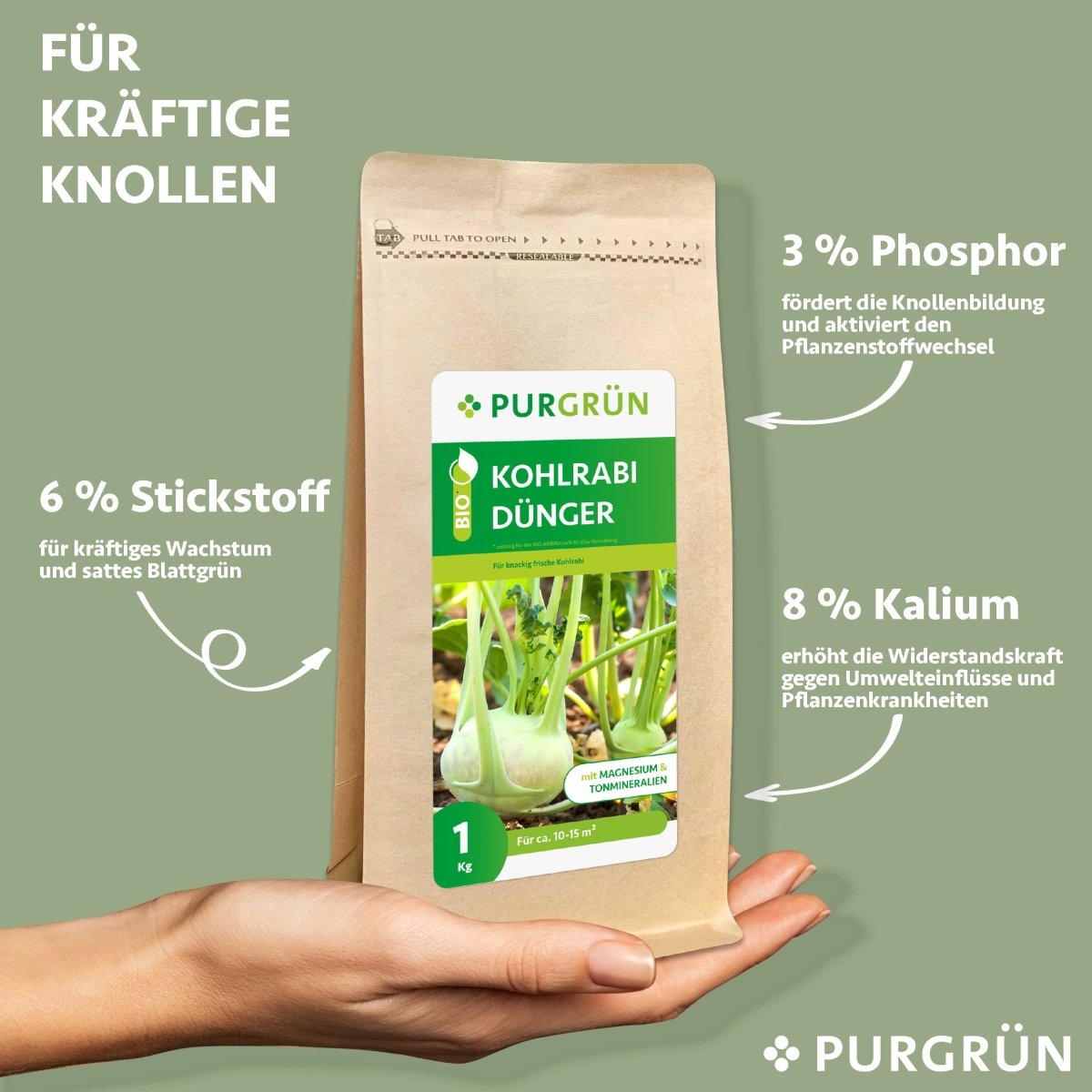 Bio-Kohlrabi-Dünger 1 kg - Purgrün