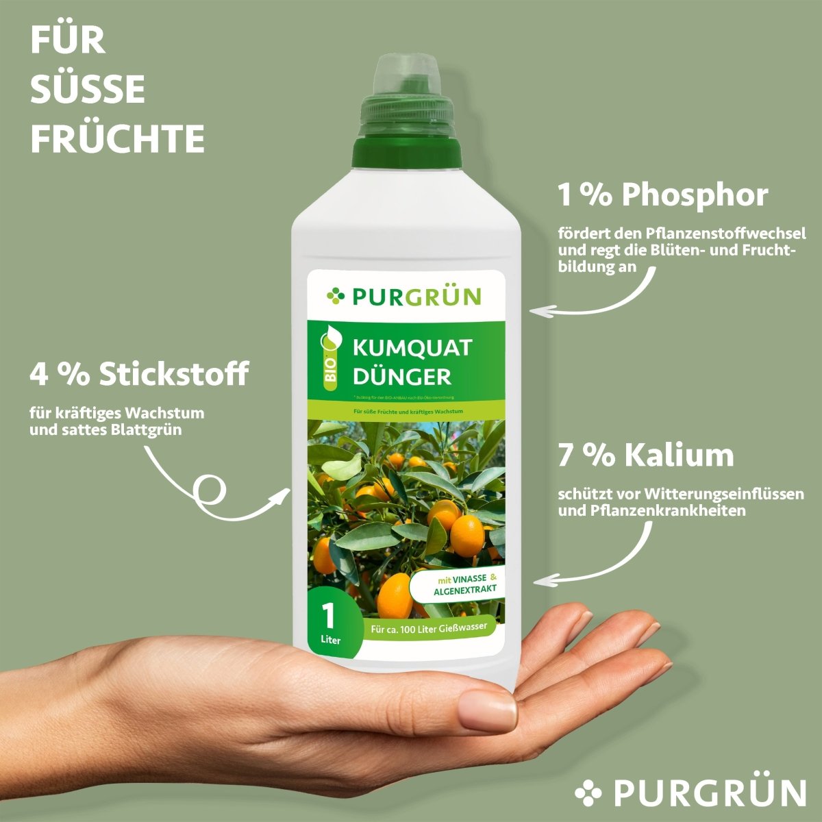 Bio-Kumquat-Dünger 1 Liter - Purgrün