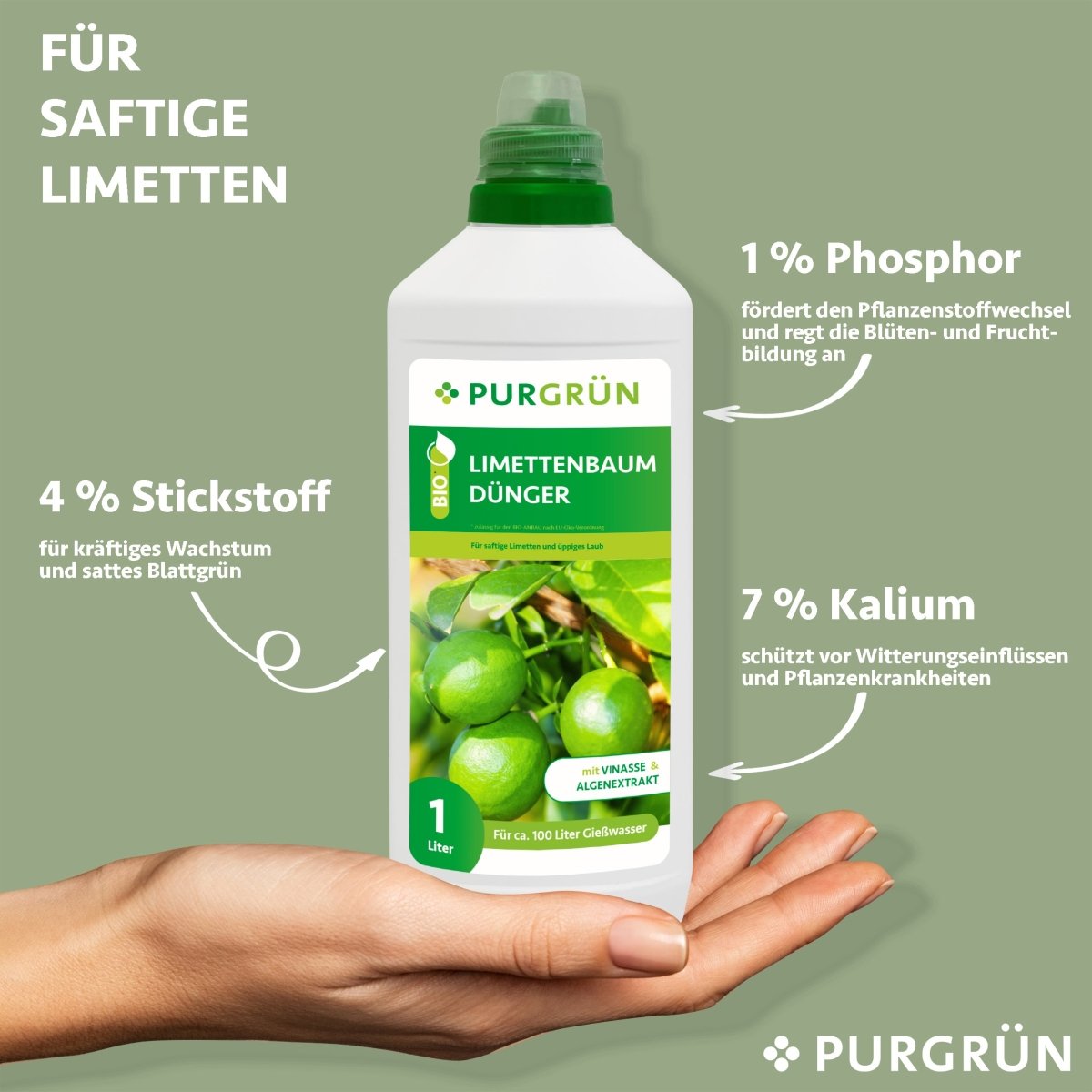 Bio-Limettenbaum-Dünger 1 Liter - Purgrün