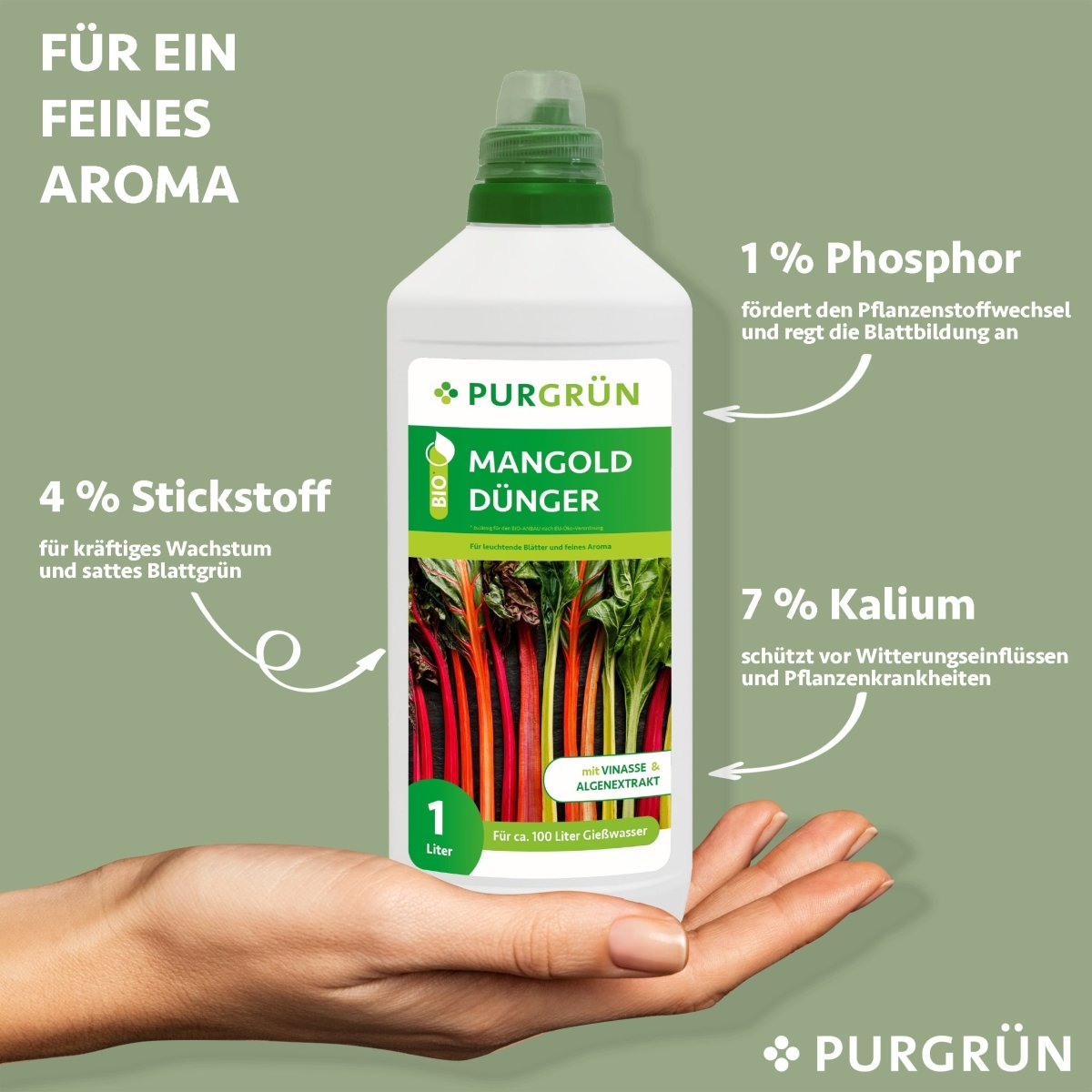 Bio-Mangold-Dünger 1 Liter - Purgrün