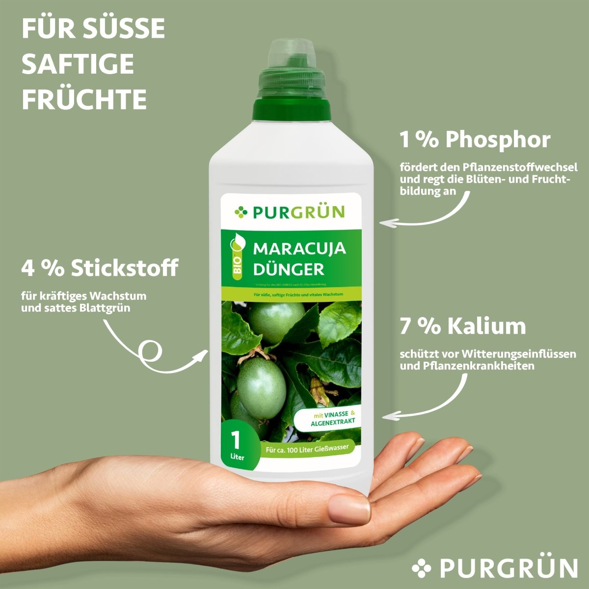 Bio-Maracuja-Dünger 1 Liter - Purgrün