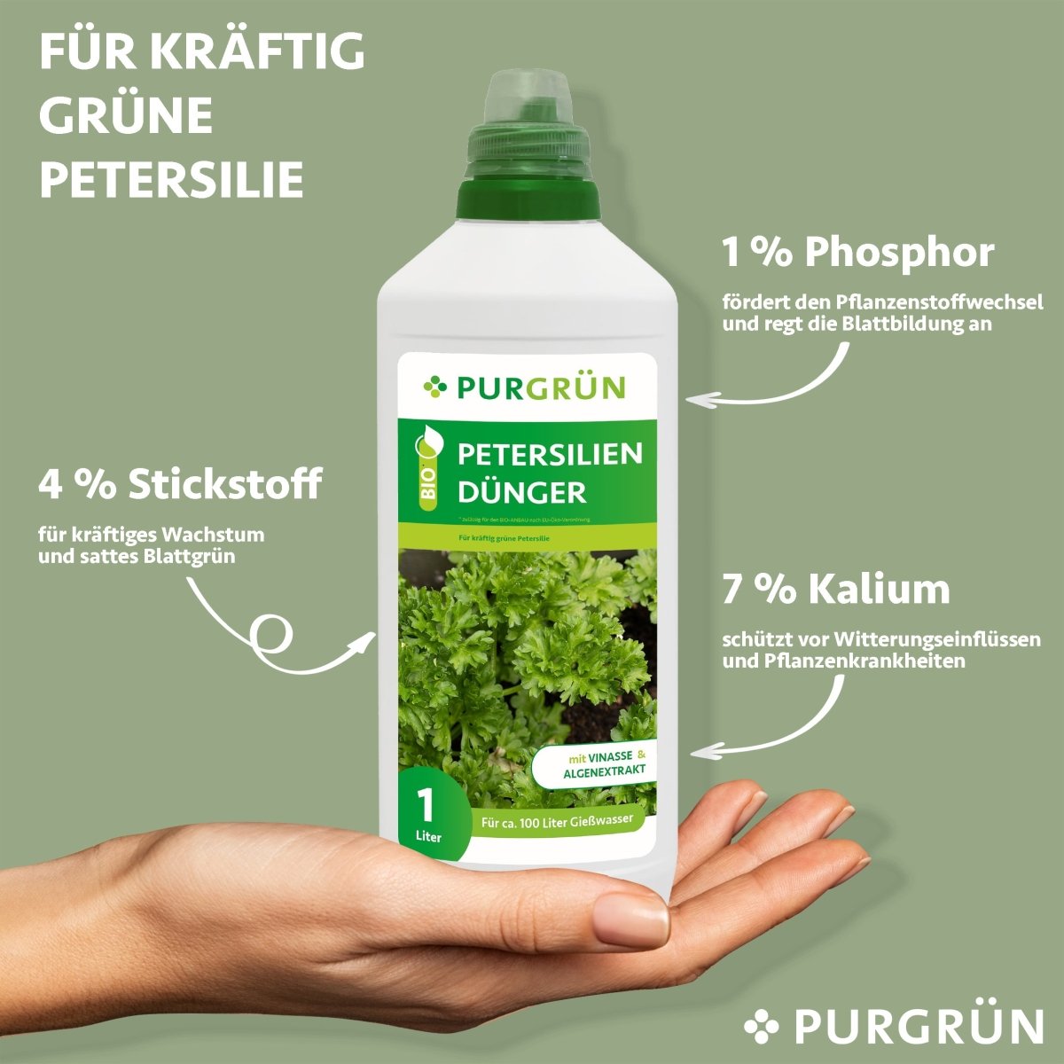 Bio-Petersilien-Dünger 1 Liter - Purgrün