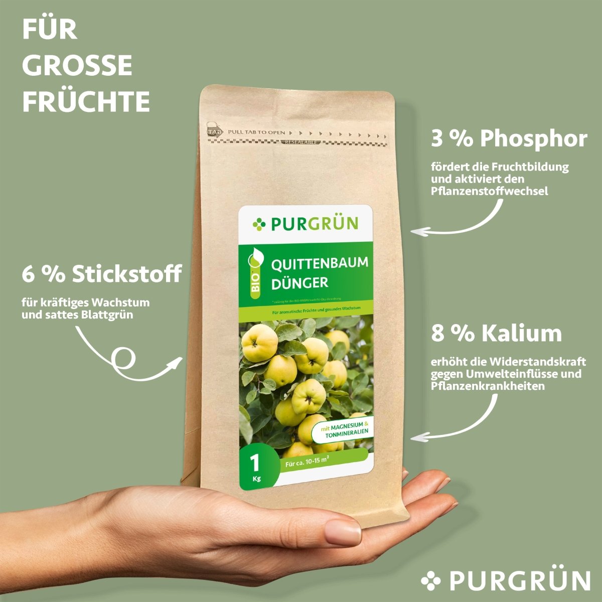 Bio-Quittenbaum-Dünger 1 kg - Purgrün