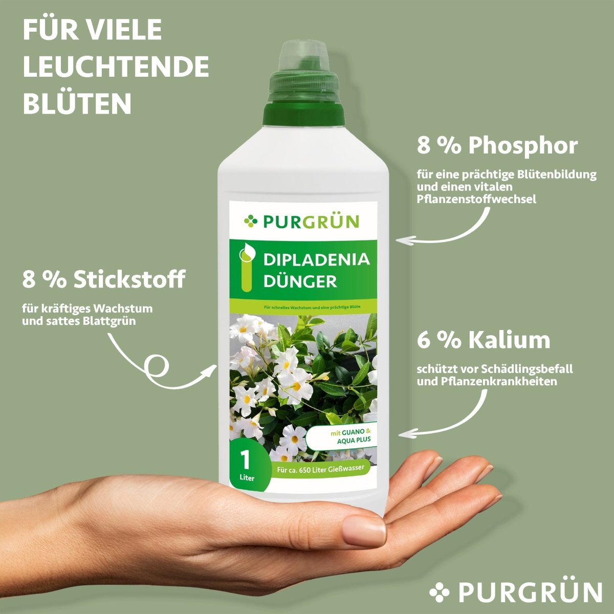 Dipladenia-Dünger 1 Liter - Purgrün