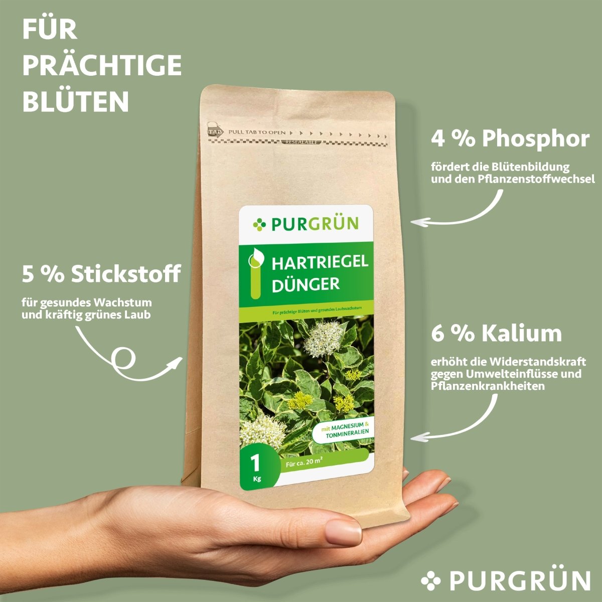 Hartriegel-Dünger 1 kg - Purgrün