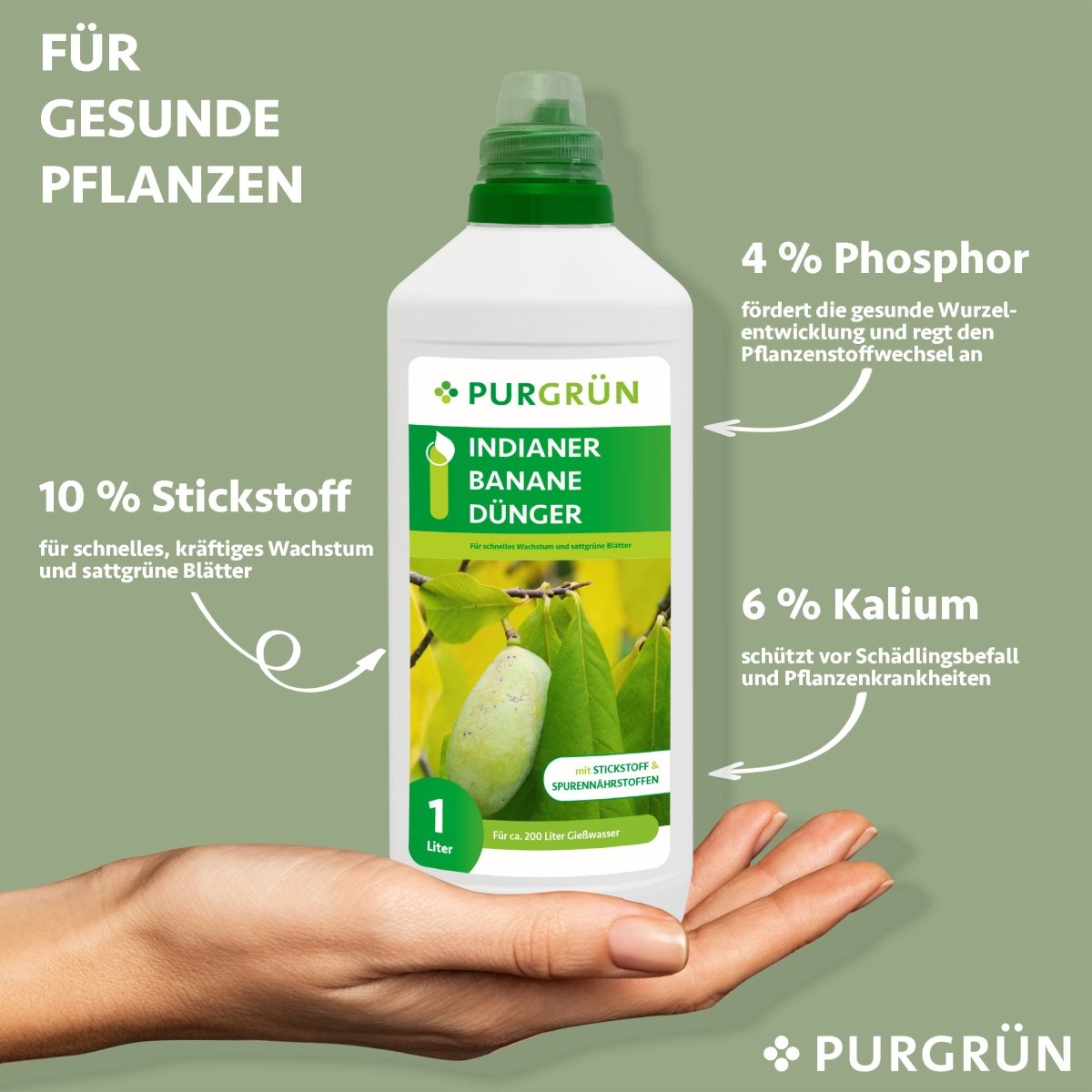 Indianerbanane-Dünger 1 Liter - Purgrün