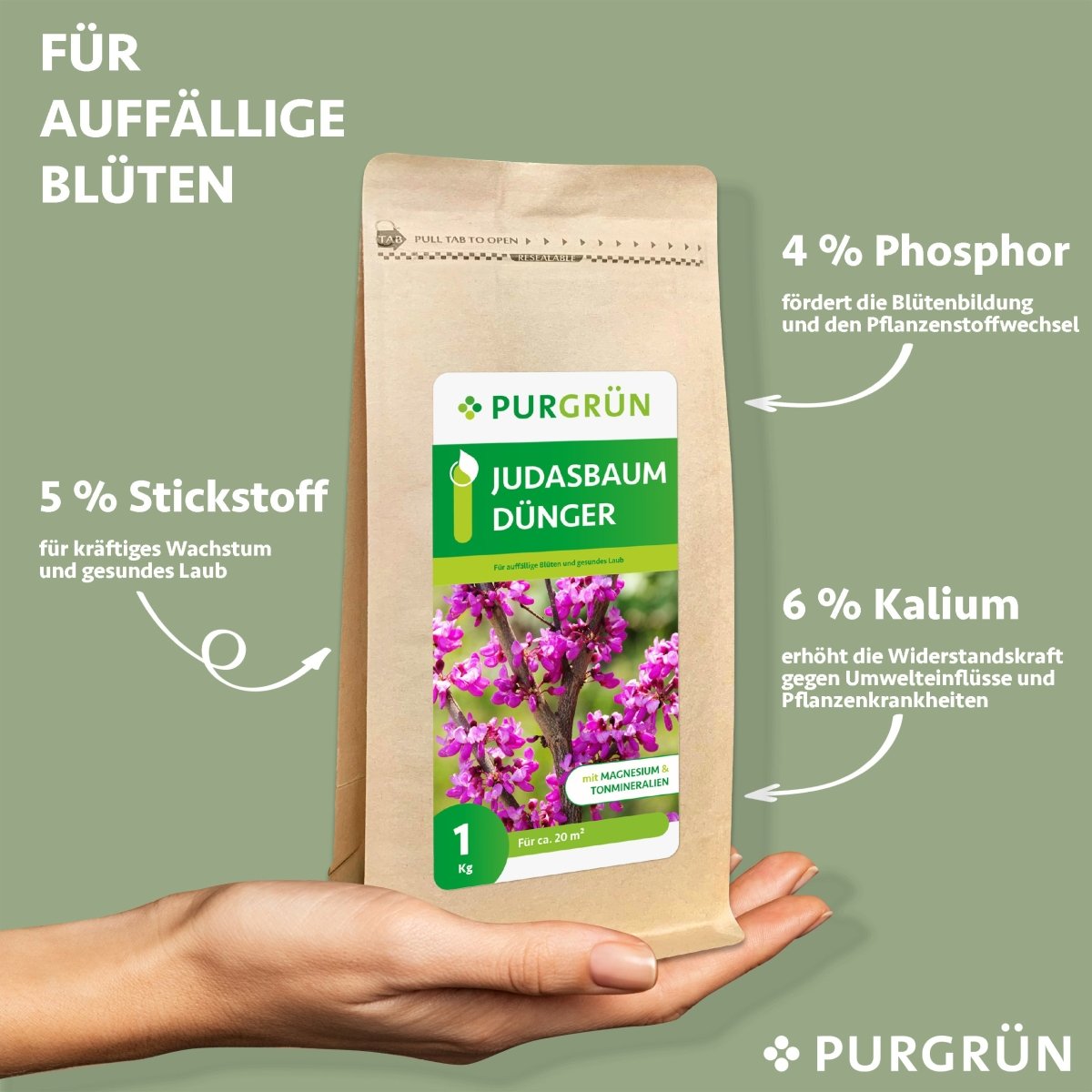 Judasbaum-Dünger 1 kg - Purgrün