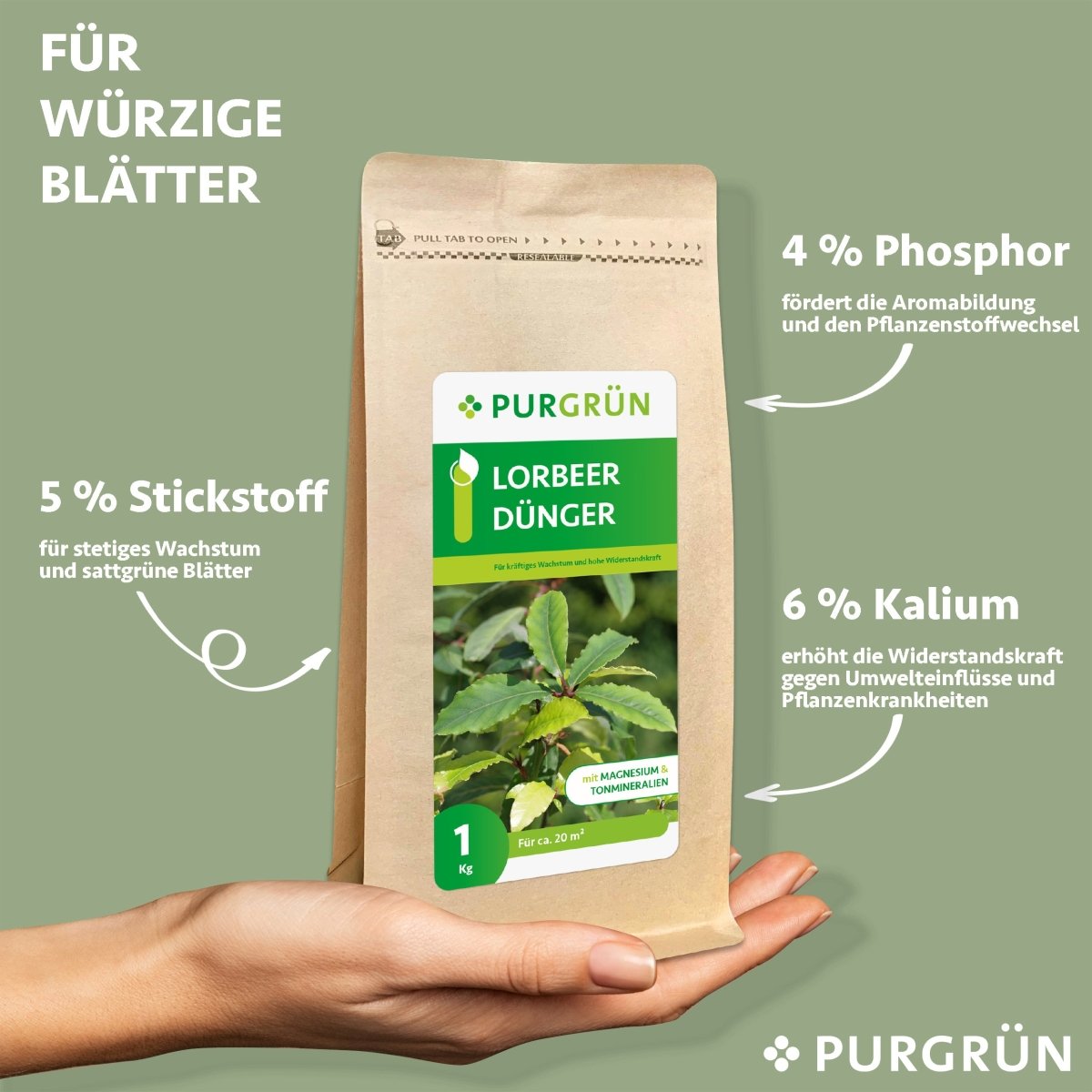 Lorbeer-Dünger 1 Liter - Purgrün