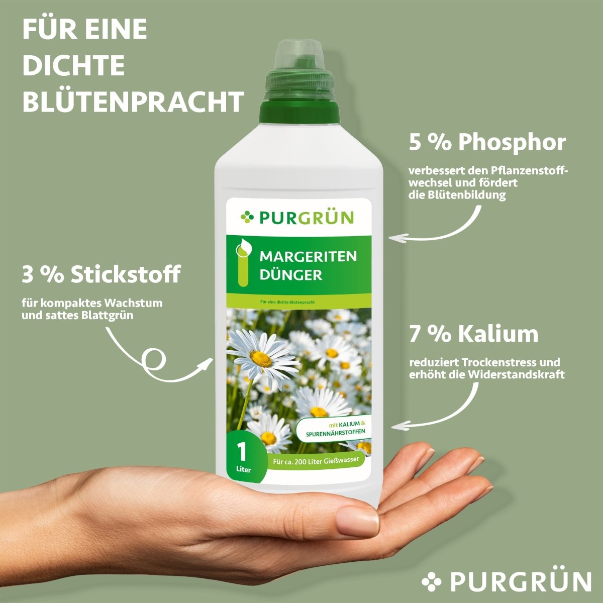 Margeriten-Dünger 1 Liter - Purgrün