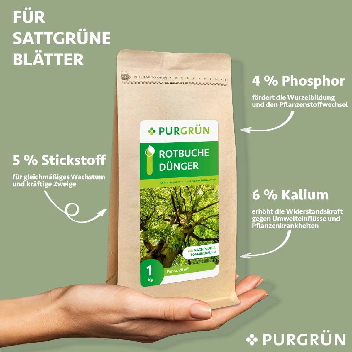 Rotbuche-Dünger 1 kg - Purgrün