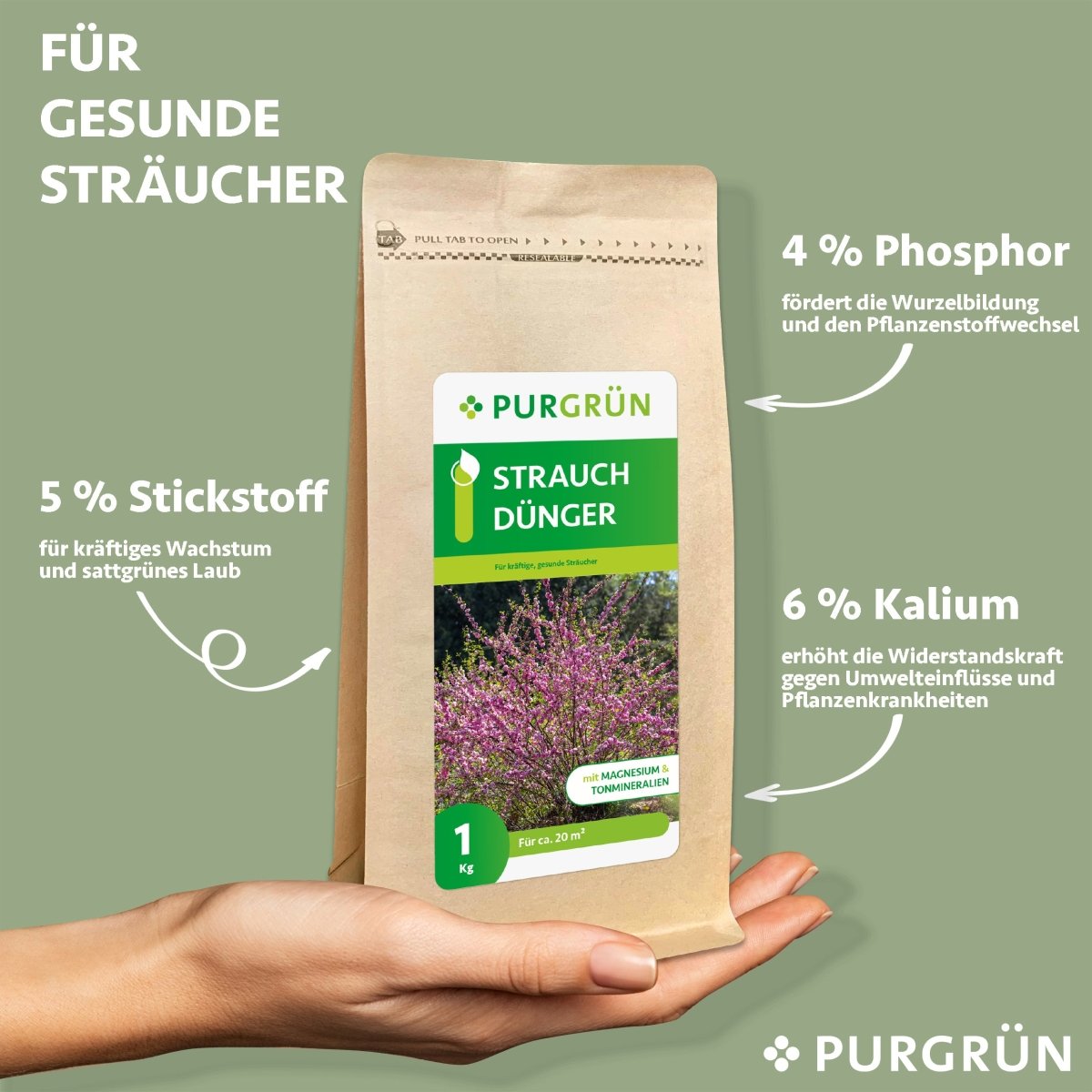 Strauchdünger 1 kg - Purgrün