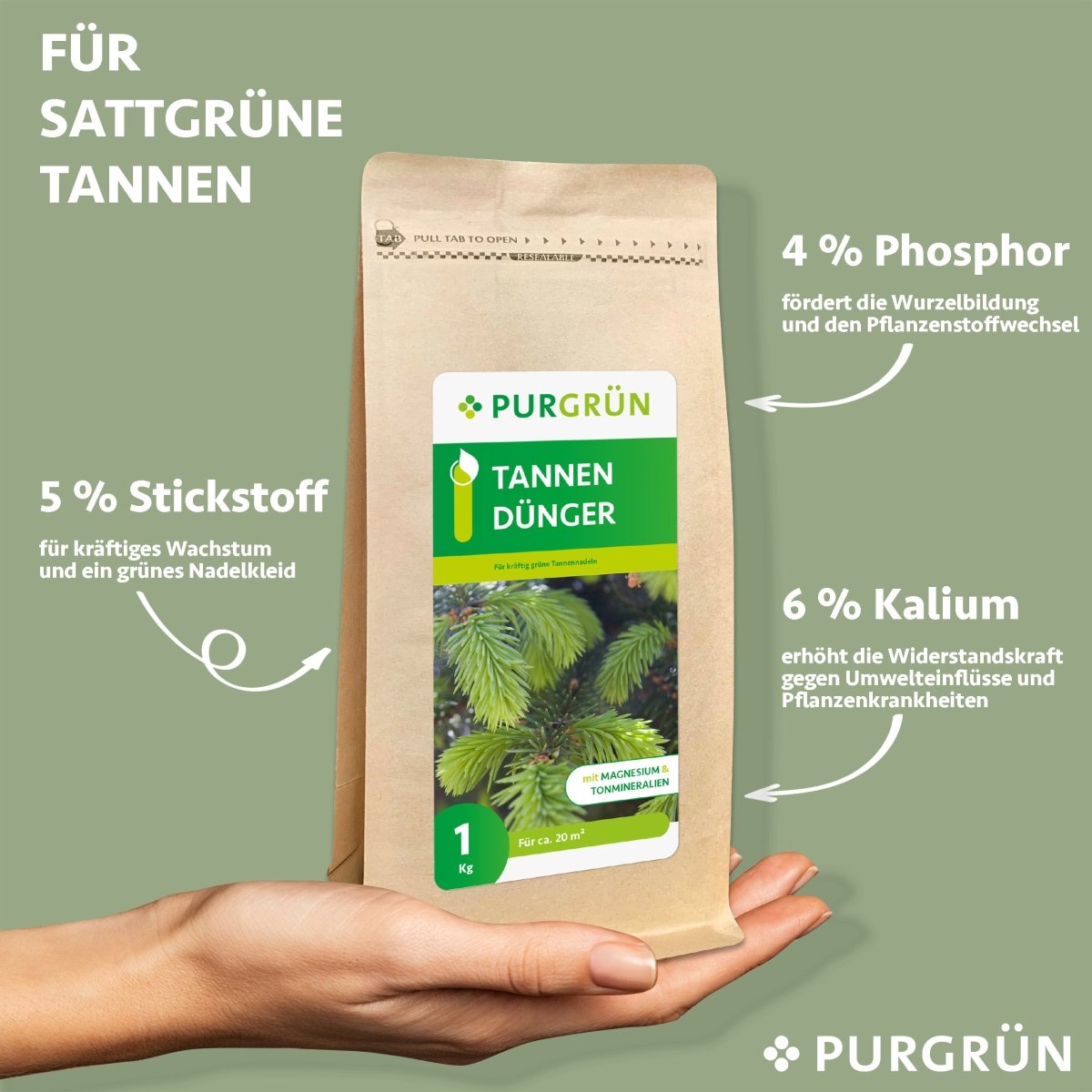 Tannendünger 1 kg - Purgrün